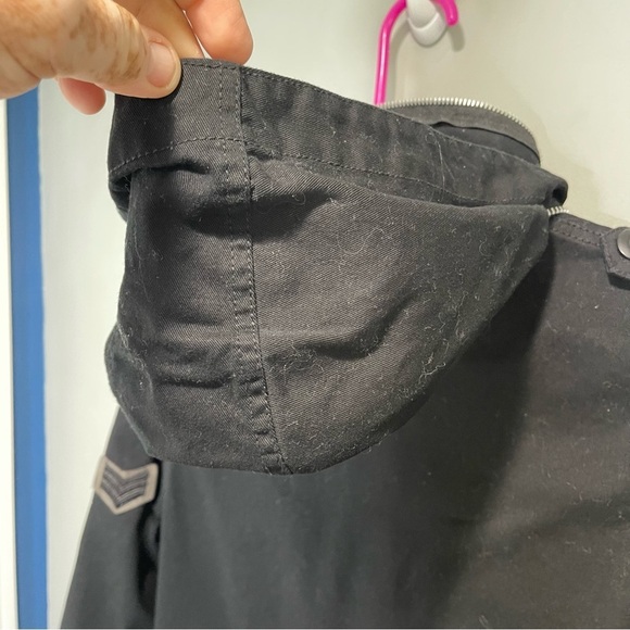 Monarda Patchwork Utility Black Jacket with Hood - Picture 9 of 13